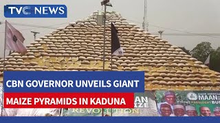 CBN Governor Unveils Giant Maize Pyramids In Kaduna