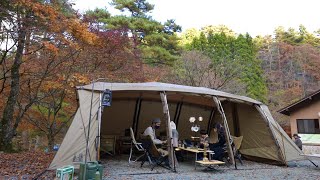 【ファミリーキャンプ】大型テントで広々レイアウト🏕紅葉キャンプみなさんのキャンプの失敗は?#288