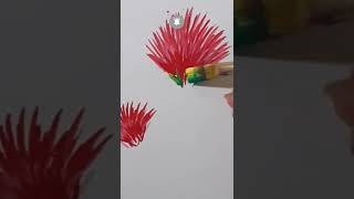 Bright and Beautiful Flower Painting | Easy Flower Painting #6 | #shorts #viralshorts #shortsfeed
