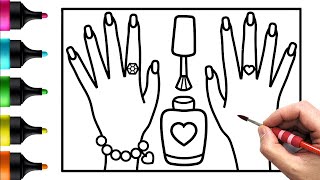Let's Draw and Paint NAIL POLISH: Fun Art Activity for Kids and Toddlers! | Express Your Style
