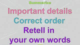 3rd Grade - Reading - Sequence and Summarize - Topic Overview