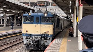 【日光線向けE131系600・680番台 新津出場配給】国鉄EF64形1030号機＋E131系宮ヤマTN-13＋TN-14編成が大宮駅に到着停車するシーン（配9728レ）2022.2.4