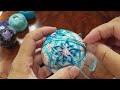 japanese temari ball diy snowflake embroidery decorative thread tutorial 手鞠球教程