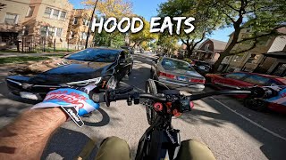 Lane Splitting Surron In NOTORIOUS Humboldt Park! (#HoodEats Eps. 78)