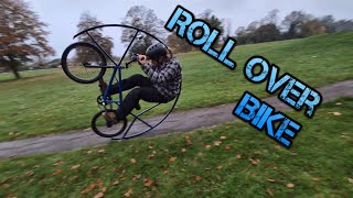 BMX ROLL OVER BIKE - HOW TO BUILD A HOOP CAGED BICYCLE  + REVIEW  OF THE KATSU RING / SECTION ROLLER