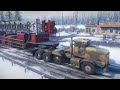 Transferring Huge Oil Rig Salvage Semi trailer    Snowrunner
