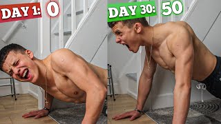 50 Push Ups in a Row For Beginners | 1 Month Progress