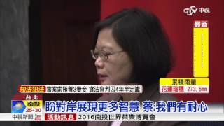 接受日媒專訪 蔡:陸對台施壓不會雙贏│中視新聞 20161007