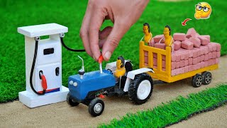 diy mini bricks loading for house making science project | diy tractor | MiniCreative