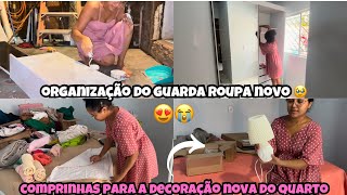 ORGANIZAÇÃO DO GUARDA ROUPA NOVO COM DICAS | COMPRINHAS PARA DECORAÇÃO NOVA DO QUARTO 😍