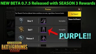 Pubg Mobile 0 7 5 Update Season 3 Videos 9tube Tv - new beta 0 7 5 released with season 3 rewards download now