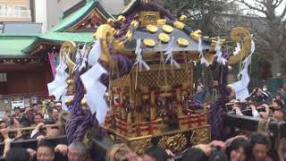 平成30年　浅草神社　宮神輿『堂下げ』＝庫入れ（一之宮・二之宮・三之宮）