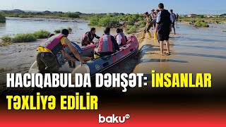 Güclü sel Hacıqabulu bu hala saldı | FHN təcili hərəkətə keçdi