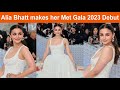 Alia Bhatt Looking Stunning and makes her Met Gala 2023 Debut in Dreamy Gown