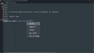 Extracting extension from filename in Python