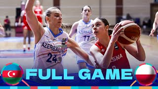 Azerbaijan v Poland | Full Basketball Game | FIBA Women's EuroBasket 2025 Qualifiers