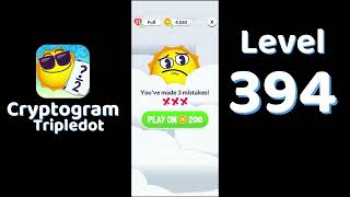 Cryptogram Tripledot Level 394 Answer | SolutionGuruji