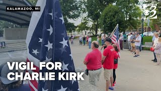 Kalamazoo community gathers for prayer vigil remembering Charlie Kirk