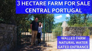 CHEAP 3 HECTARE WALLED FARM FOR SALE - CENTRAL PORTUGAL BARGAIN HOMESTEAD REAL ESTATE