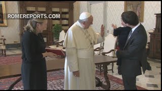 The son of the Irish ambassador gets a special greeting from the Pope