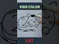 Drawing a cute cat in 1 minutes !#CuteCatDrawing  #CartoonCat