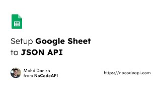 Setup Google Sheet to JSON API