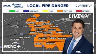 Increased fire danger in Carolinas due to very dry weather