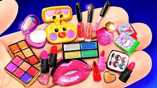 45 DIY Barbie Cosmetics for Doll small Makeup: Neon Lipstick, Rainbow Nail polish - MEGA COMPILATION