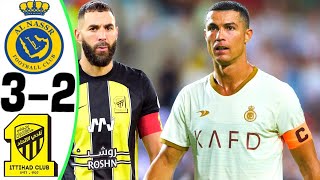 Al Nassr vs Al Ittihad 3-2 - RONALDO vs BENZEMA - All Goals and Highlights 2023