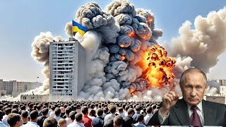 Today's Great Tragedy! Kiev City Government Center Destroyed by Russian Yak-141 Jet Attack!