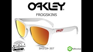 รีวิว Oakley Frogskins Polished White/Ruby Iridium 24-307 reviews