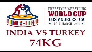 India vs Turkey - 74kg Parveen Rana vs Murat Erturk - 2014 Freestyle Wrestling World Cup