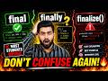 Final vs Finally vs Finalize() in Java Explained 🔥 | Java Interview Questions & Programs