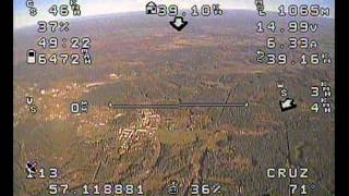 X8 wing 45km long range fpv flight, total path 91km