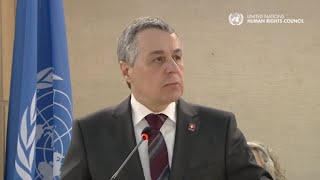 Ignazio Cassis, Chef du Département fédéral des Affaires étrangères de la Suisse | HRC58