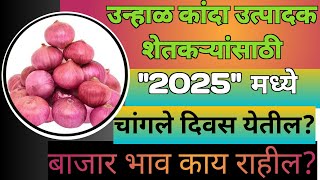 उन्हाळ कांदा उत्पादक शेतकऱ्यांसाठी 2025 मध्ये चांगले दिवस येणार का नाही? #kanda_bajar_bhav काय असणार