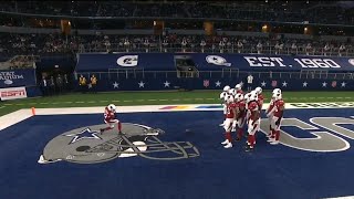 Cardinals INT Bowling Celebration Vs Cowboys