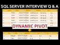 dynamic pivot in sql | sql server interview question and answer part 23