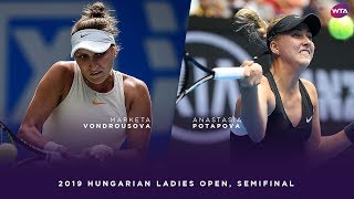 Marketa Vondrousova vs. Anastasia Potapova | 2019 Hungarian Ladies Open Semifinal | WTA Highlights