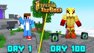 I Survived 100 Days On HYPIXEL SKYBLOCK in Minecraft HINDI [ FULL MOVIE ]