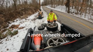 Community Cleanup -  Grabbing some dumped Aluminum wheels to scrap