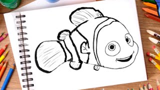 Easy Step-by-Step Nemo Drawing Tutorial for Kids | Learn to Draw Nemo Fish Easily