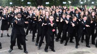 Burnt Mill Academy Year 8 perform the Haka, September 2015