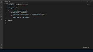Camel Case, Problem Set 2 (CS50's Introduction to Programming with Python)
