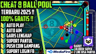 GRATIS‼️CHEAT 8 BALL POOL TERBARU 2025 NEW UPDATE AIM TOOL GARIS PANJANG OTOMATIS 3 LINE ANTI BANED