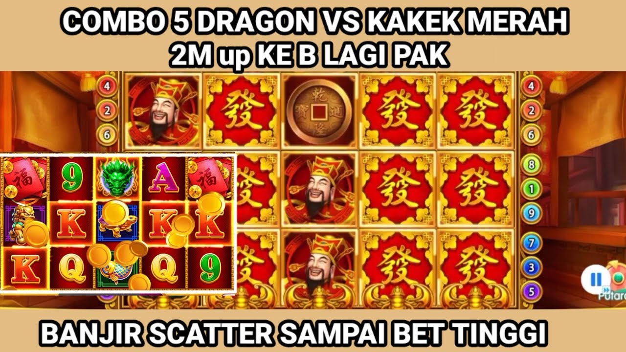 SEDEKAH 2M HARI INI COMBO 5 DRAGON VS KAKEK MERAH || 2M AUTO UP KE B ...