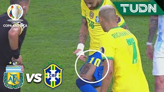 ¡SE LUCHA! Le rompen short a Neymar | Argentina 0-0 Brasil | Copa América 2021 | Final | TUDN