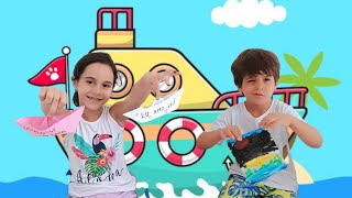 Criando as brincadeiras dentro de casa, com Valentina e VICENTE ⛵⛵⛵⛵