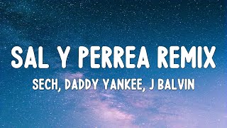 Sech, Daddy Yankee, J Balvin - Sal y Perrea Remix (Letra/Lyrics)