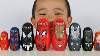 Spider Man And Iron Man Surprise Nesting Dolls CKN